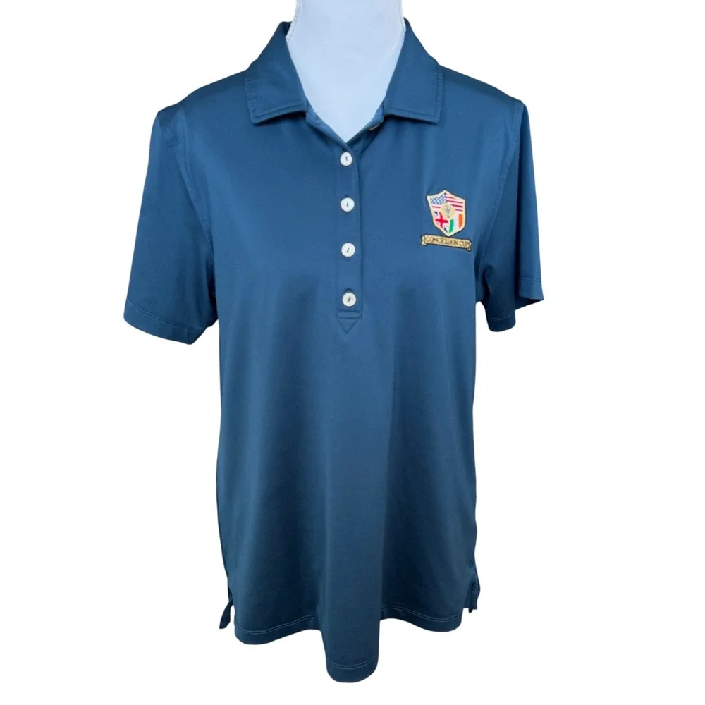Peter Millar Women's Crown Comfort Wicking Golf Polo Shirt Large Concession Cup